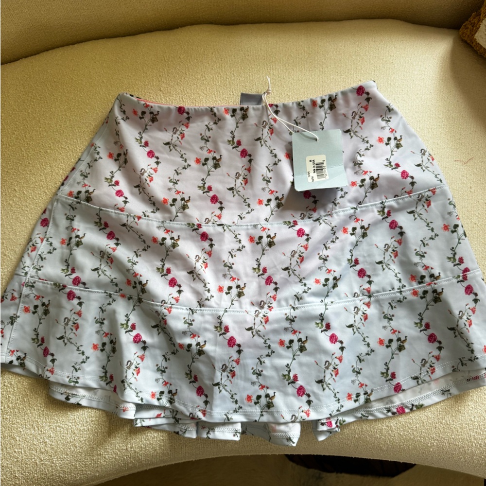 Hill House Home Pond Floral Swim Skirt with Pink and Blue and White